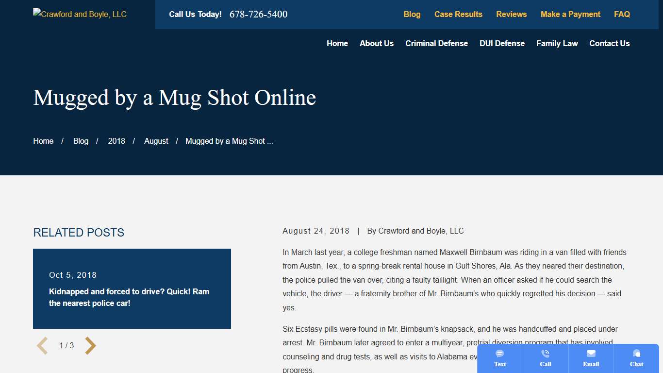 Mugged by a Mug Shot Online